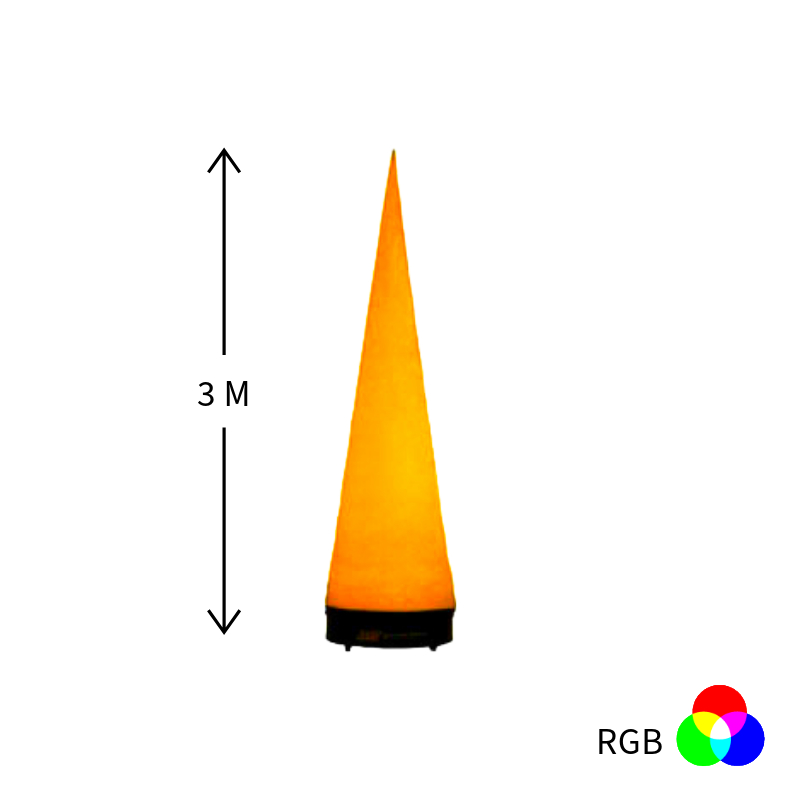 Location de 2 Cônes LED lumineux 3 mètres pour l'extérieur