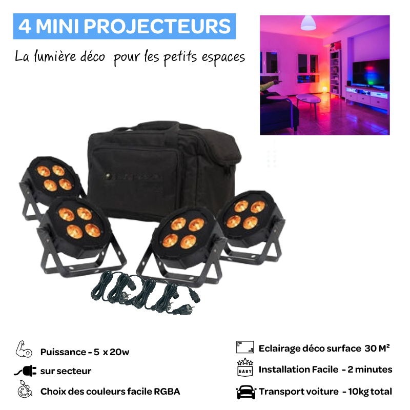Pack light éco - 4 Projecteurs