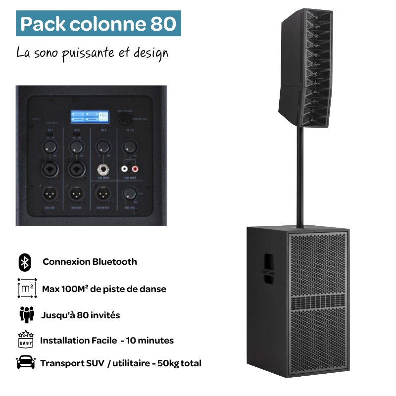 pack sono colonne - 80 pers Max