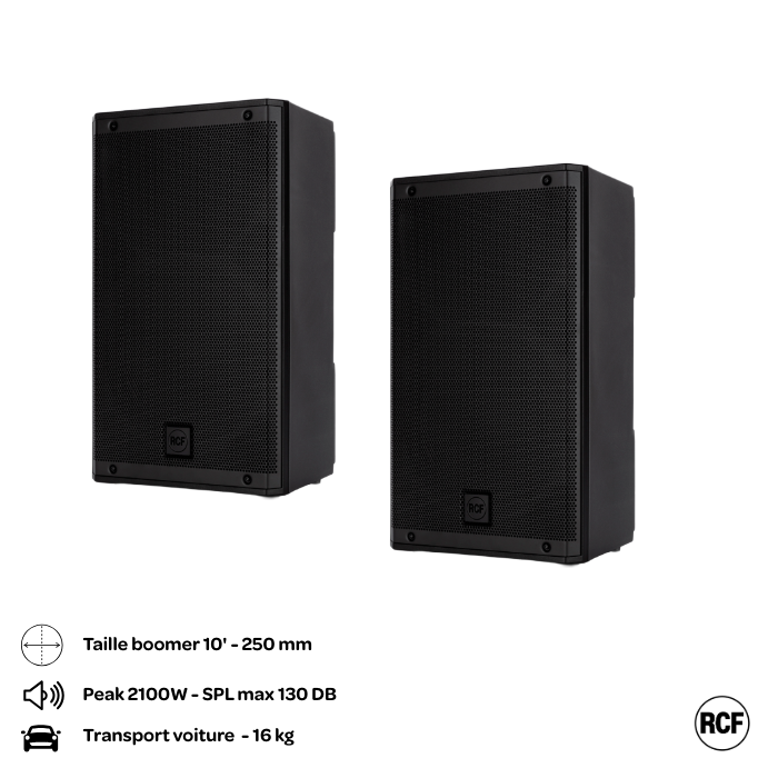 2 enceintes amplifiées RCF ART910